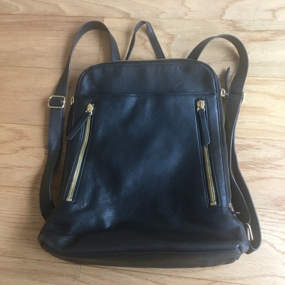 Margot Leather Black Laptop Bag
